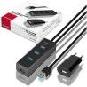 Axagon HUE-S2BP 4x USB3.0 Charging Hub 1.2m Cable, MicroUSB Charging, Incl. AC Adapter