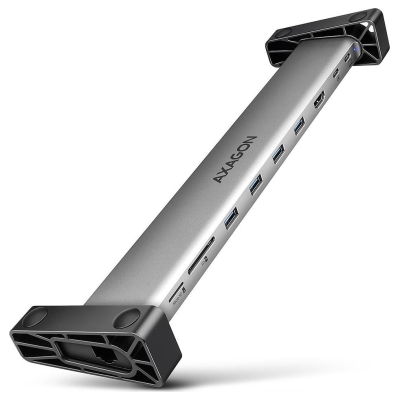 Axagon HMC-10HLS, USB 5Gbps hub, 4x USB-A, HDMI 4K/60Hz, RJ-45, SD/microSD, PD 100W, 25cm USB-C cable