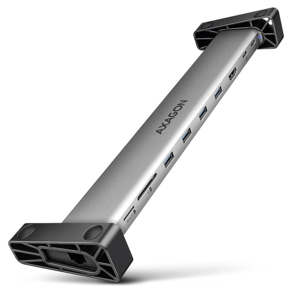 Axagon HMC-10HLS, USB 5Gbps hub, 4x USB-A, HDMI 4K/60Hz, RJ-45, SD/microSD, PD 100W, 25cm USB-C cable