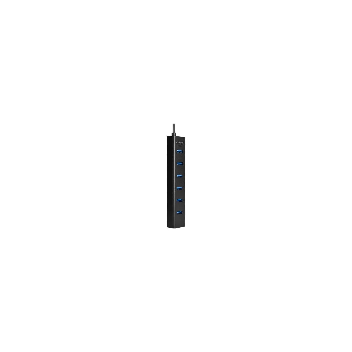 Axagon HUE-SA7BP 7x USB3.0 ALU Charging Hub Incl. AC Adapter, Black