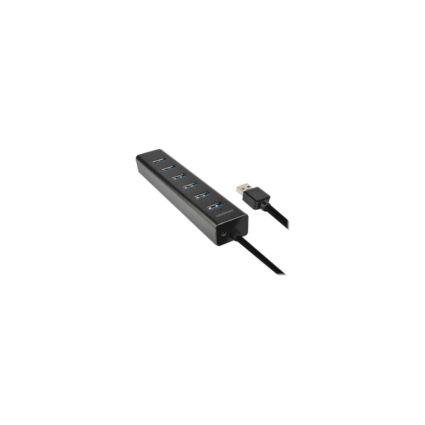 Axagon Charging Hub HUE-SA7BP 7x USB 3.2 Gen 1 ALU Incl. AC Adapter, Black