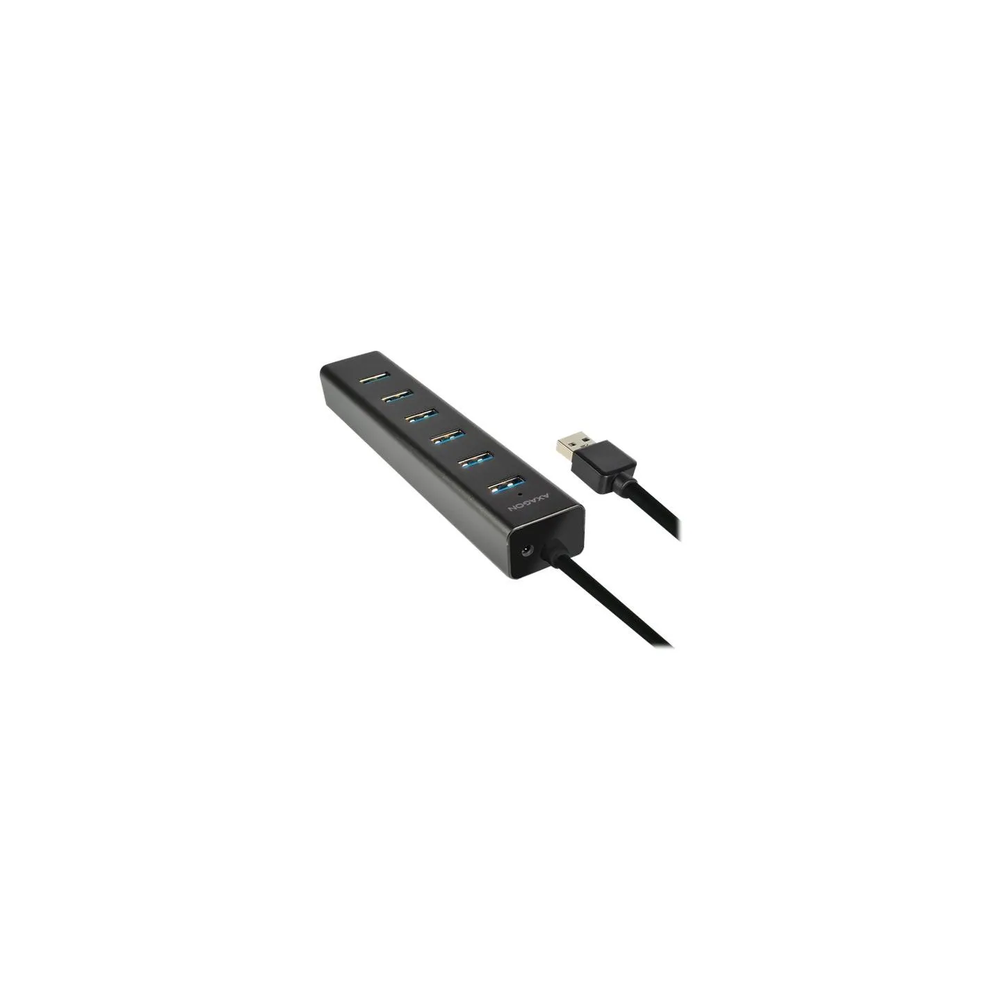 Axagon Charging Hub HUE-SA7BP 7x USB 3.2 Gen 1 ALU Incl. AC Adapter, Black