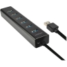 Axagon Charging Hub HUE-SA7BP 7x USB 3.2 Gen 1 ALU Incl. AC Adapter, Black