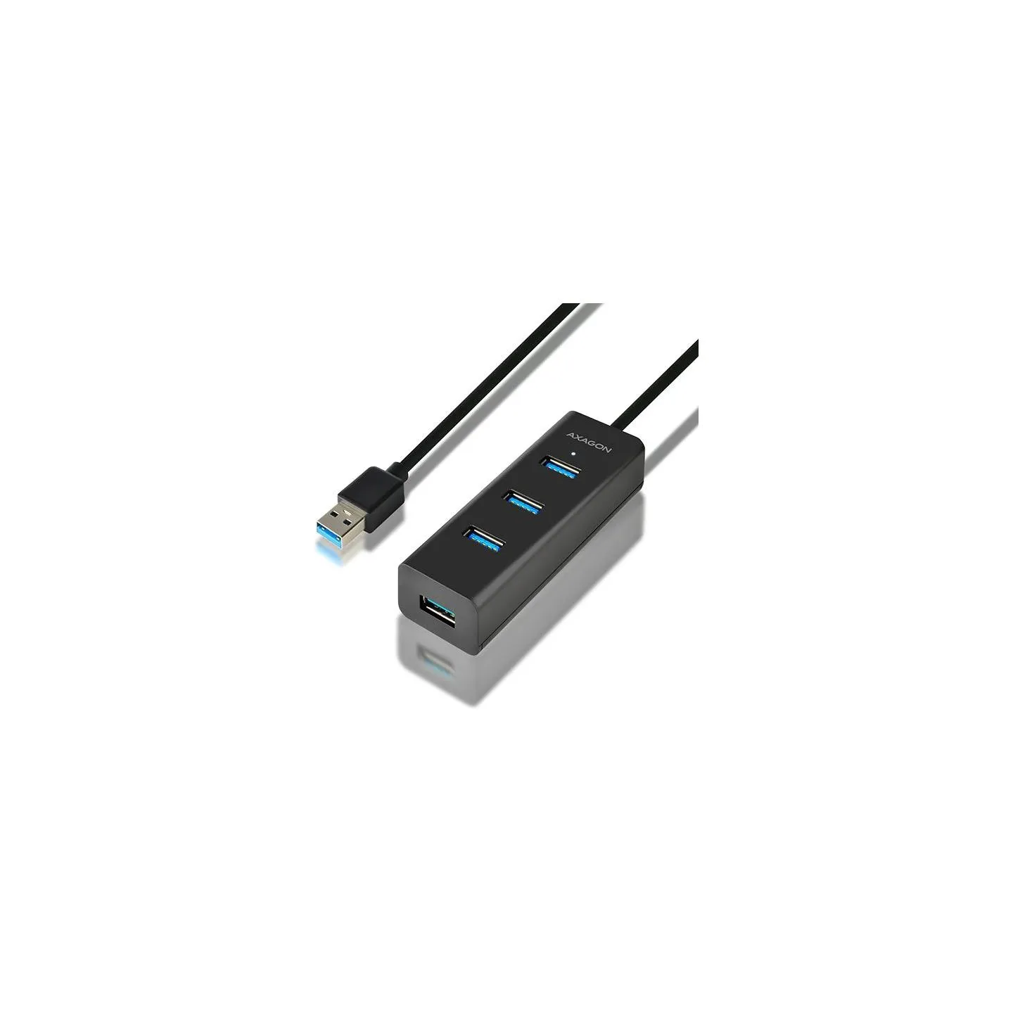 Axagon HUE-S2BL 4x USB3.0 Charging Hub 1.2m Cable, MicroUSB Charging
