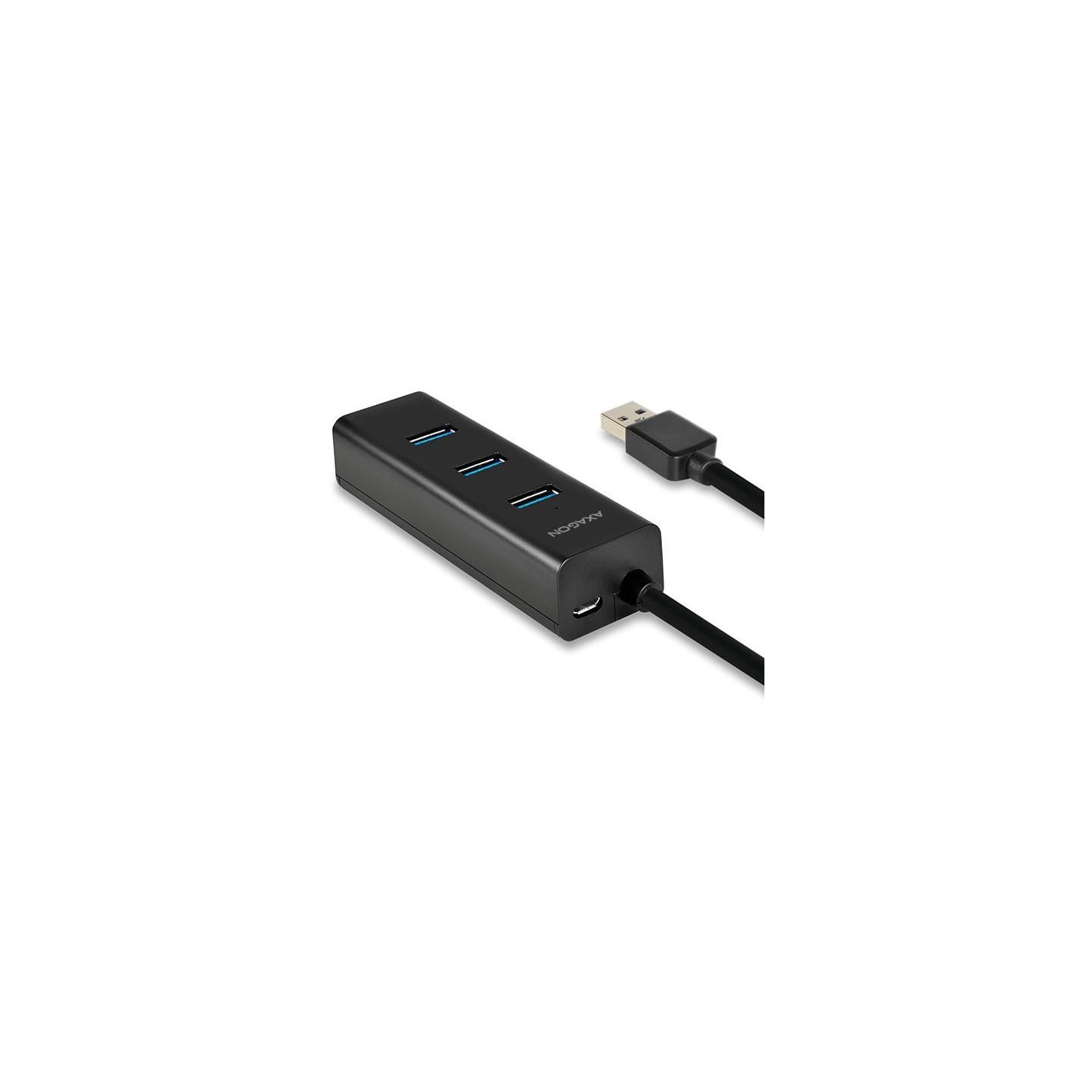Axagon HUE-S2BL 4x USB3.0 Charging Hub 1.2m Cable, MicroUSB Charging