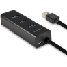 Axagon HUE-S2BL 4x USB3.0 Charging Hub 1.2m Cable, MicroUSB Charging