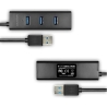 Axagon HUE-S2BL 4x USB3.0 Charging Hub 1.2m Cable, MicroUSB Charging