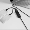 Axagon HUE-S2BL 4x USB3.0 Charging Hub 1.2m Cable, MicroUSB Charging