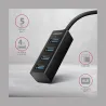 Axagon HUE-M1C 4x USB3.2 Gen 1 MINI hub, metal, 20cm USB-C cable
