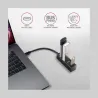 Axagon HUE-M1C 4x USB3.2 Gen 1 MINI hub, metal, 20cm USB-C cable