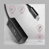 Axagon HUE-M1C 4x USB3.2 Gen 1 MINI hub, metal, 20cm USB-C cable