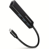 Axagon Network card HMC-GL3A 3x USB-A + GLAN, USB 3.2 Gen 1 hub, metal, 20cm USB-C cable