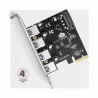 Axagon PCEU-430RS PCIe card - 4x USB 5Gbps port, SATA power, Renesas PD720201, SP