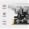 Axagon PCEU-430RS PCIe card - 4x USB 5Gbps port, SATA power, Renesas PD720201, SP