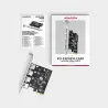 Axagon PCEU-430RS PCIe card - 4x USB 5Gbps port, SATA power, Renesas PD720201, SP