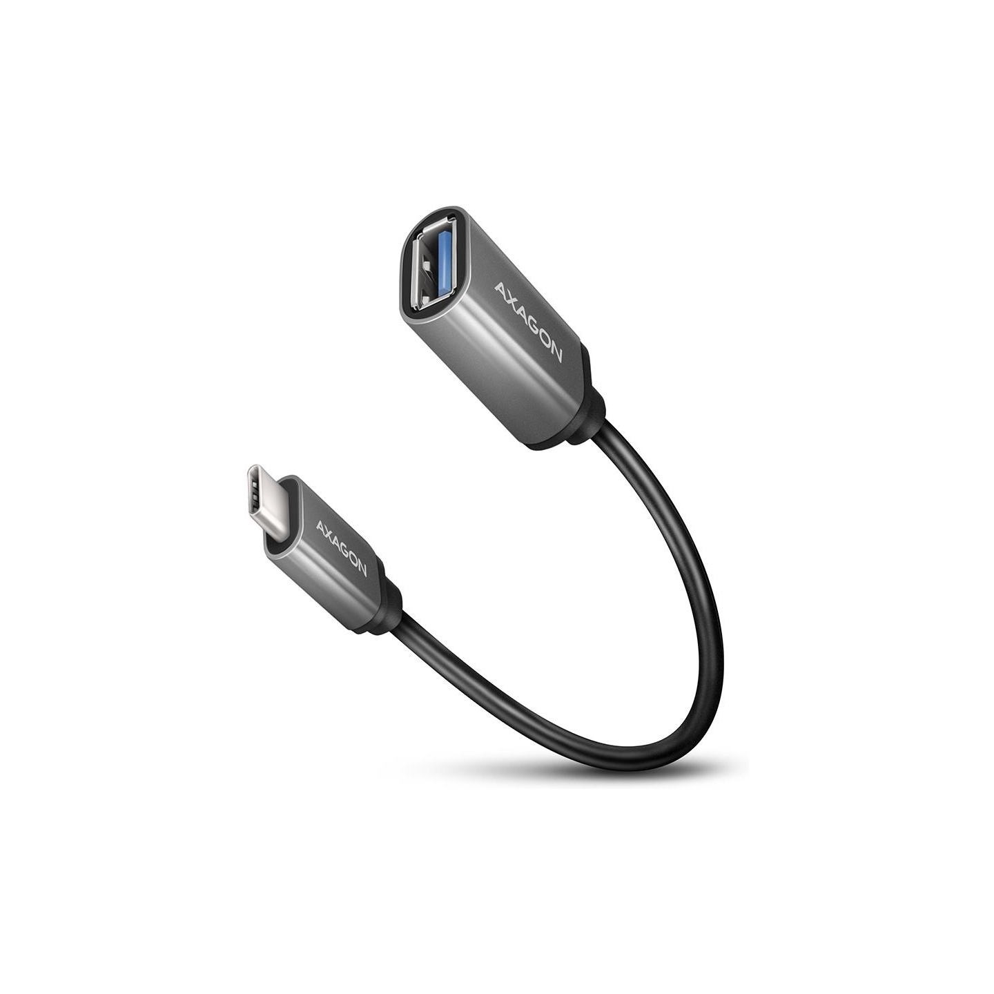 Axagon RUCM-AFAC USB 3.2 Gen 1 Type-C Male > Type-A Female, cable adapter 0,2m, 3A, ALU