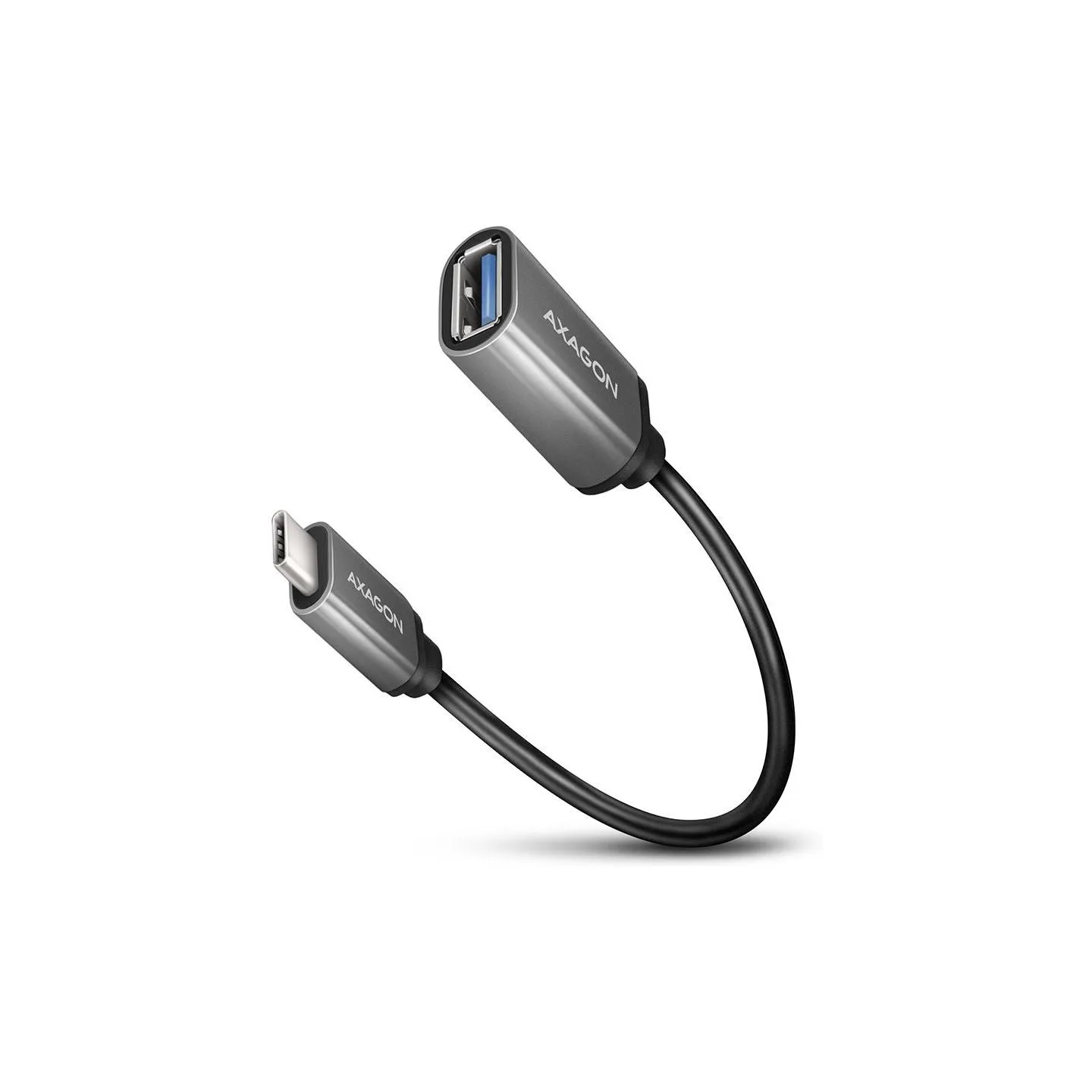 Axagon RUCM-AFAC USB 3.2 Gen 1 Type-C Male > Type-A Female, cable adapter 0,2m, 3A, ALU