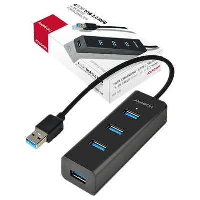 Axagon HUE-S2B 4x USB3.0 Charging Hub, MicroUSB Charging Connector