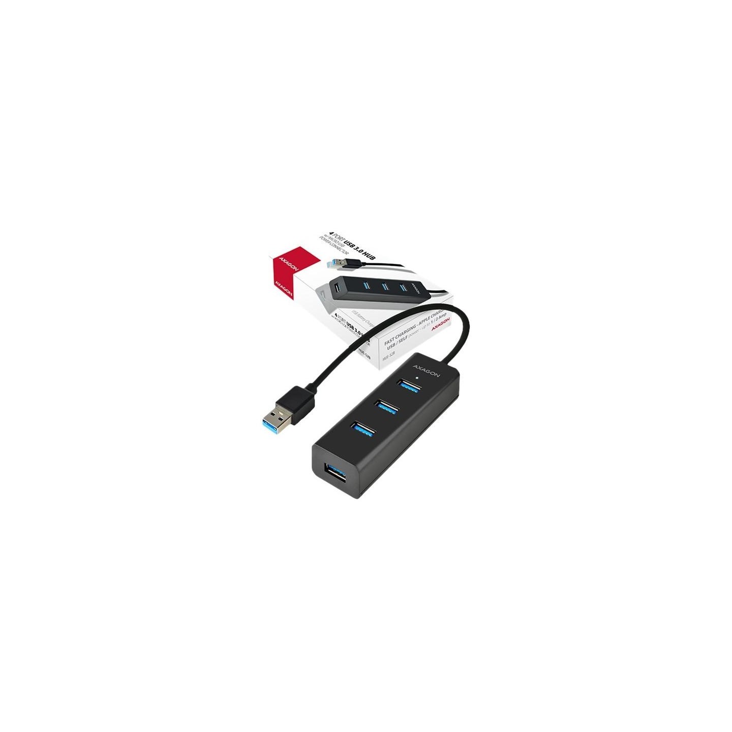 Axagon HUE-S2B 4x USB3.0 Charging Hub, MicroUSB Charging Connector
