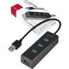 Axagon HUE-S2B 4x USB3.0 Charging Hub, MicroUSB Charging Connector