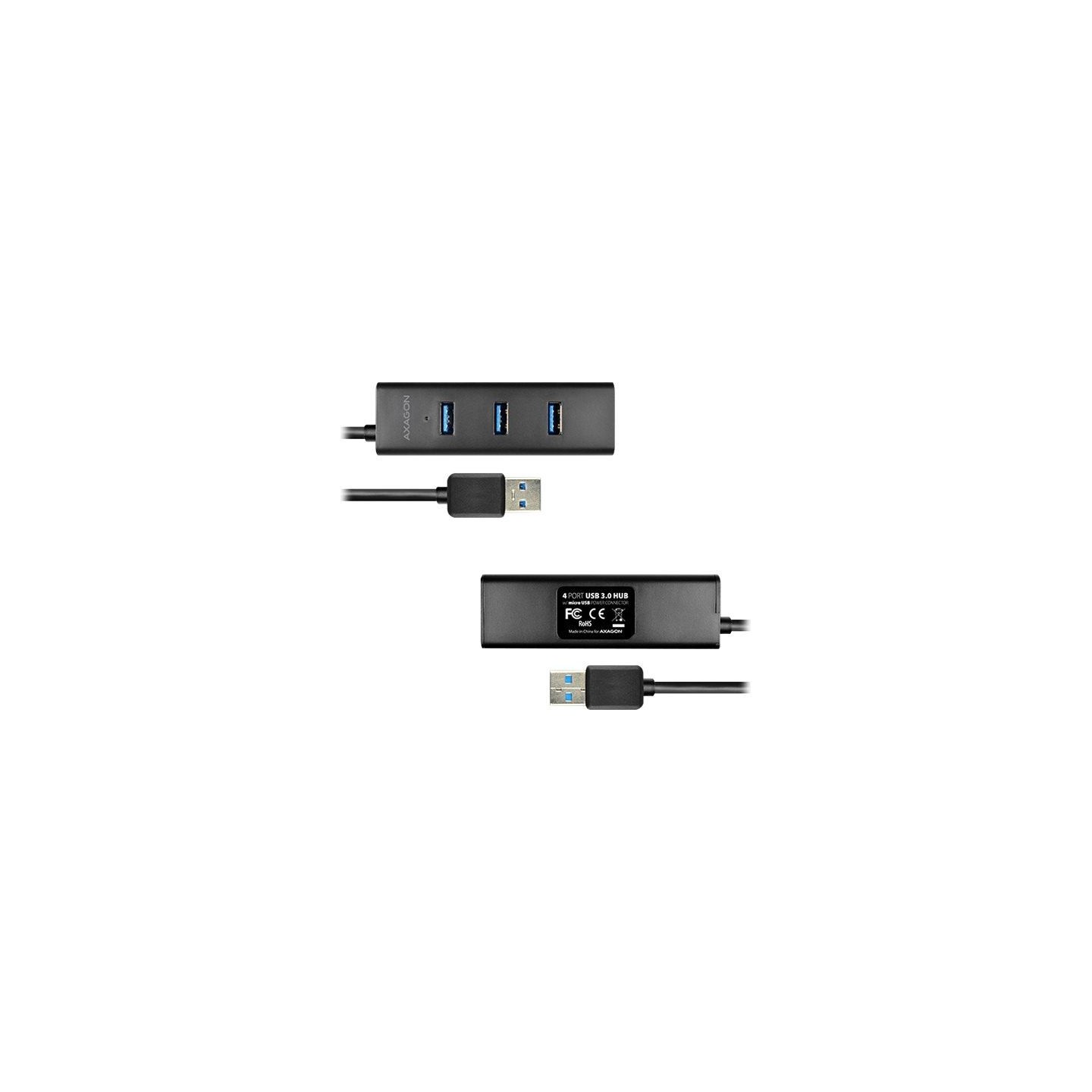 Axagon HUE-S2B 4x USB3.0 Charging Hub, MicroUSB Charging Connector