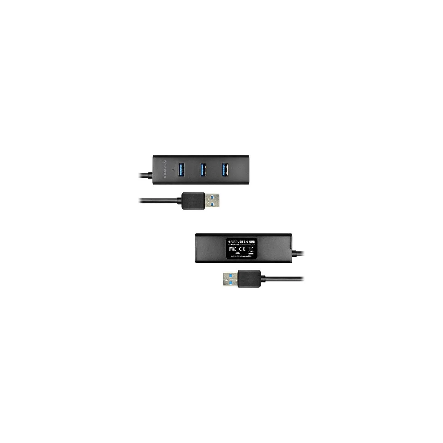 Axagon HUE-S2B 4x USB3.0 Charging Hub, MicroUSB Charging Connector