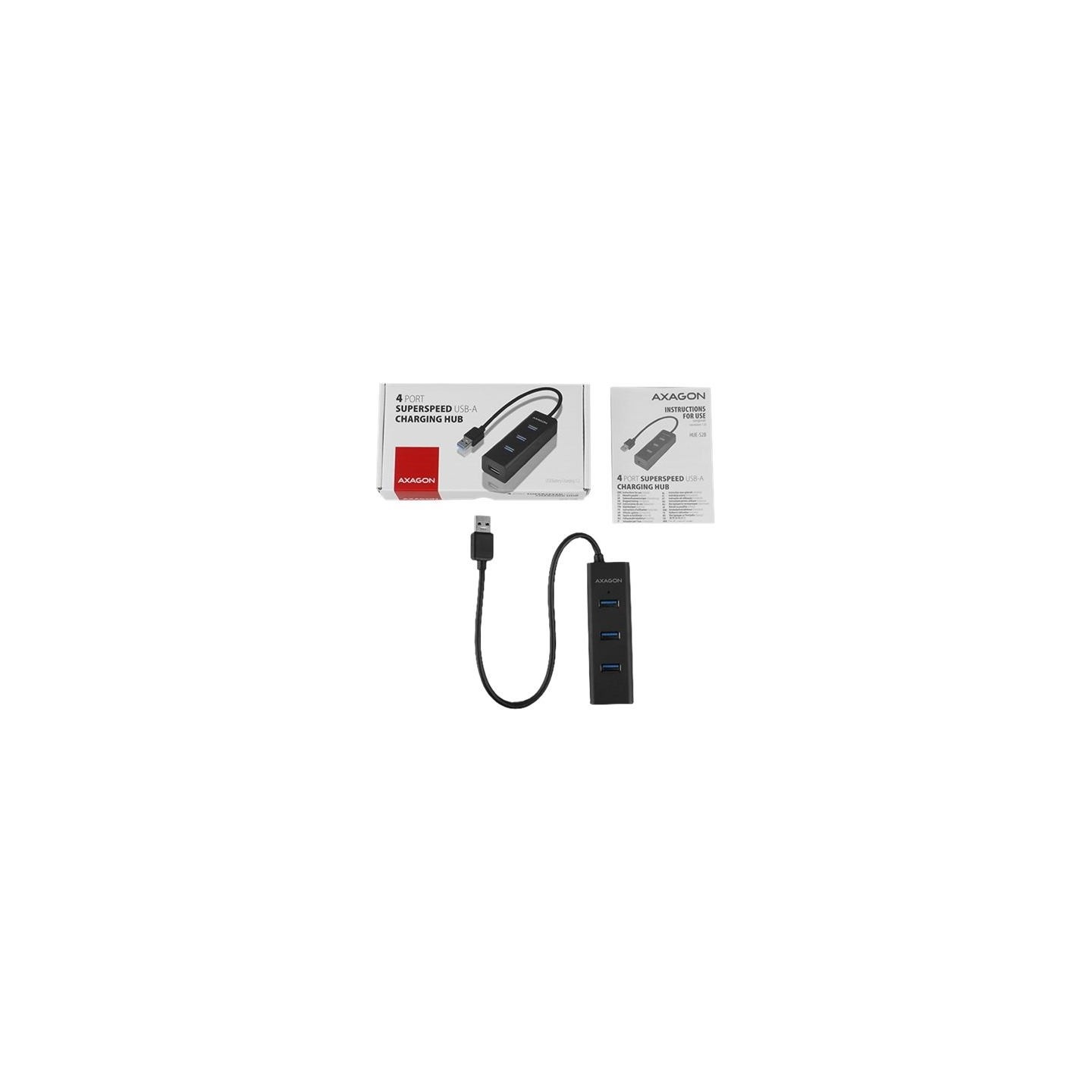 Axagon HUE-S2B 4x USB3.0 Charging Hub, MicroUSB Charging Connector