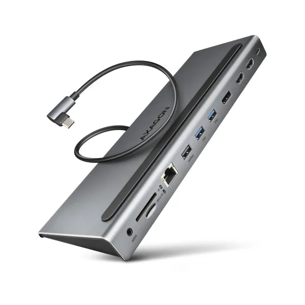 Axagon HMC-4KX3 3x USB- A/2xHDMI/DP/GLAN/SD/PD
