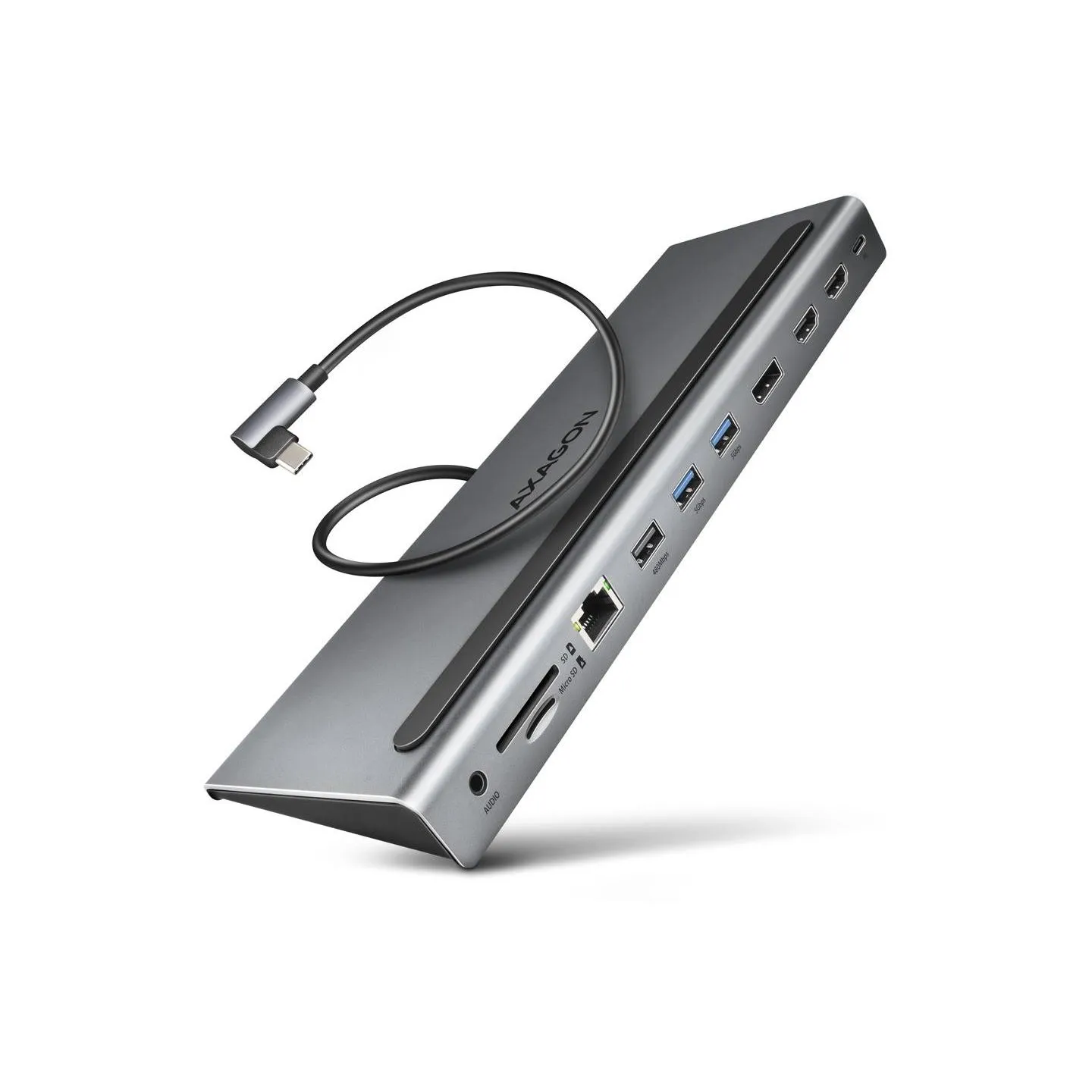 Axagon Multiport USB-C 5Gbps TRIPLE 4K DISPLAY hub HMC-4KX3