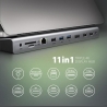 Axagon Multiport USB-C 5Gbps TRIPLE 4K DISPLAY hub HMC-4KX3