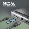 Axagon HMC-4KX3 3x USB- A/2xHDMI/DP/GLAN/SD/PD