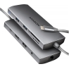 Axagon HMC-8HLSA USB hub 8in1 5Gbps HDMI audio LAN PD