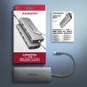 Axagon HMC-8HLSA USB hub 8in1 5Gbps HDMI audio LAN PD