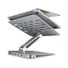 Axagon HMC-STND USB hub 6in1 ALU stand for laptop