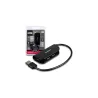 Axagon Handy four-port USB 2.0 hub with a permanently connected USB cable. Black.