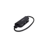 Axagon Handy four-port USB 2.0 hub with a permanently connected USB cable. Black.