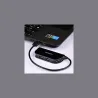 Axagon Handy four-port USB 2.0 hub with a permanently connected USB cable. Black.