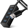 Axagon HUE-M1AL 4x USB 3.2 Gen 1 MINI hub, metal, 1.2m USB-A cable