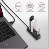 Axagon HUE-M1AL 4x USB 3.2 Gen 1 MINI hub, metal, 1.2m USB-A cable