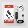 Axagon HUE-M1AL 4x USB 3.2 Gen 1 MINI hub, metal, 1.2m USB-A cable