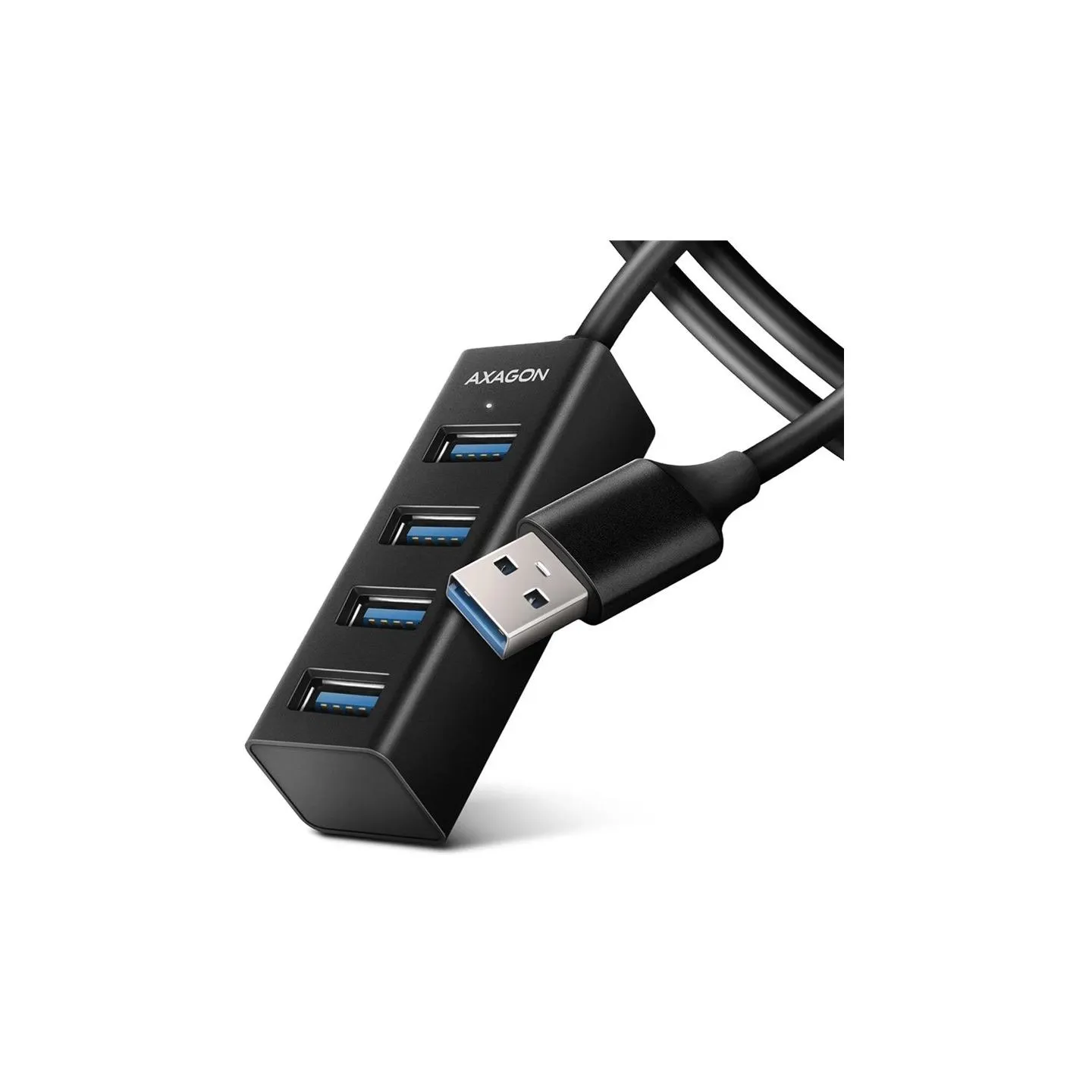 Axagon HUE-M1AL 4x USB 3.2 Gen 1 MINI hub, metal, 1.2m USB-A cable
