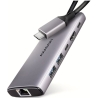 Axagon HMC-6G2L 2x USB-A 10Gbps, 1x USB-C 10Gbps, 4K/60Hz HDMI, RJ-45, USB 3.2 Gen 2 hub, PD 100W, 15cm USB-C cable