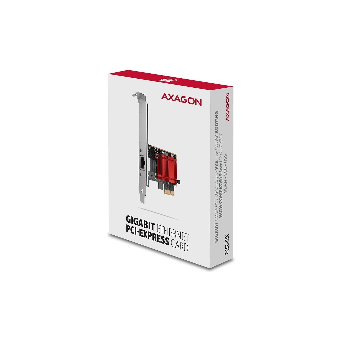 Axagon PCIe Adapter PCEE-GIX Gigabit Ethernet Intel i210-AT, PXE, w. SP & LP