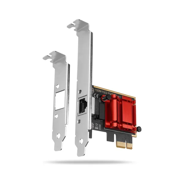 Axagon PCI-Express network card with 2.5 Gbit/s transmission rate and PXE support.