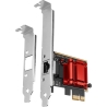 Axagon PCI-Express network card with 2.5 Gbit/s transmission rate and PXE support.