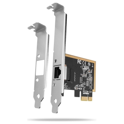 Axagon PCEE-GRF PCI-Express network card adds high speed Gigabit Ethernet connection to your desktop computer. It enables a tran