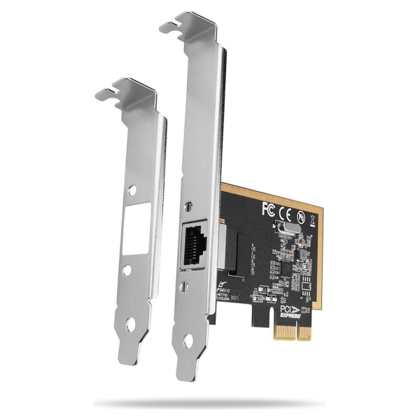 Axagon PCEE-GRF PCI-Express network card adds high speed Gigabit Ethernet connection to your desktop computer. It enables a tran