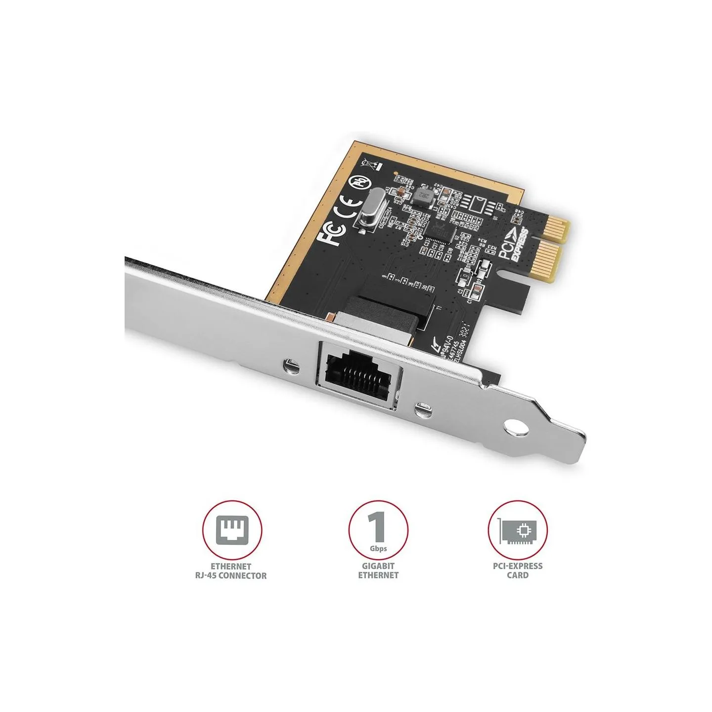 Axagon PCEE-GRF PCI-Express network card adds high speed Gigabit Ethernet connection to your desktop computer. It enables a tran