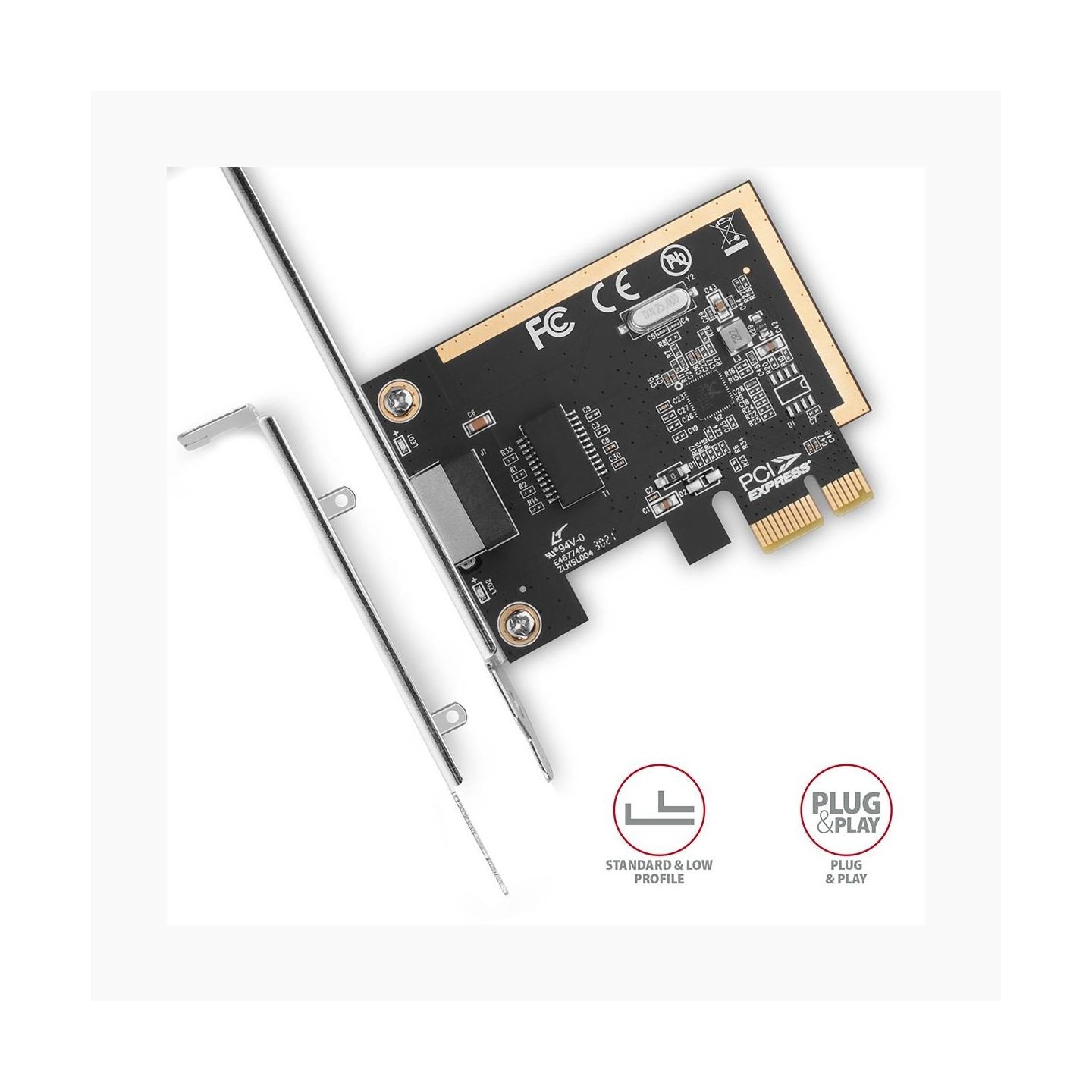 Axagon PCEE-GRF PCI-Express network card adds high speed Gigabit Ethernet connection to your desktop computer. It enables a tran