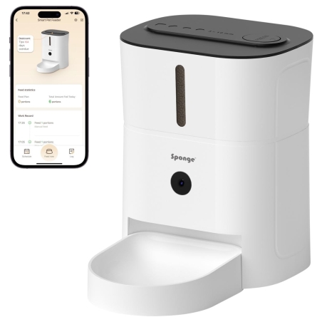 Sponge Automatic Pet Feeder Smart Camera